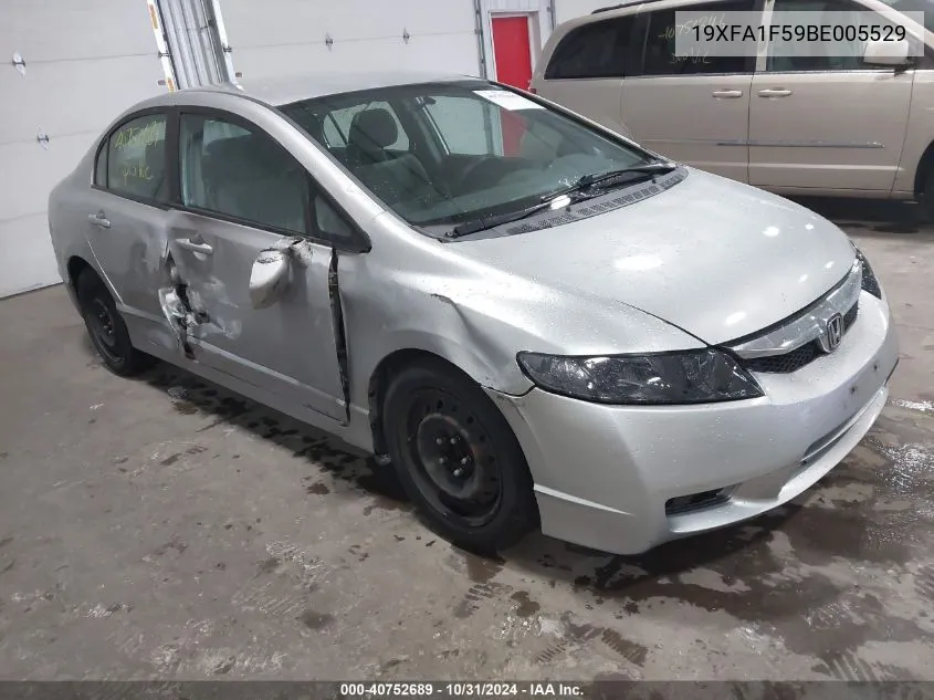 2011 Honda Civic Lx VIN: 19XFA1F59BE005529 Lot: 40752689