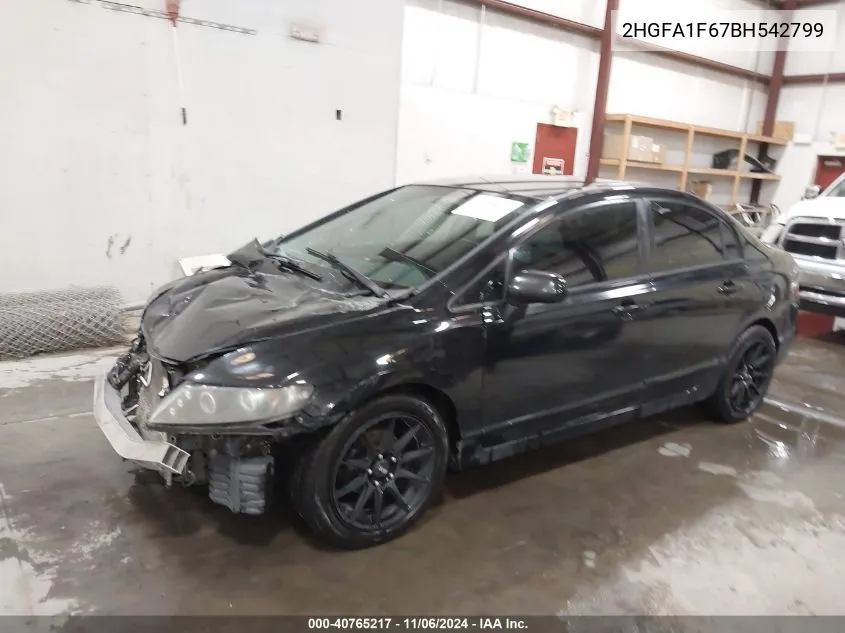 2HGFA1F67BH542799 2011 Honda Civic Lx-S