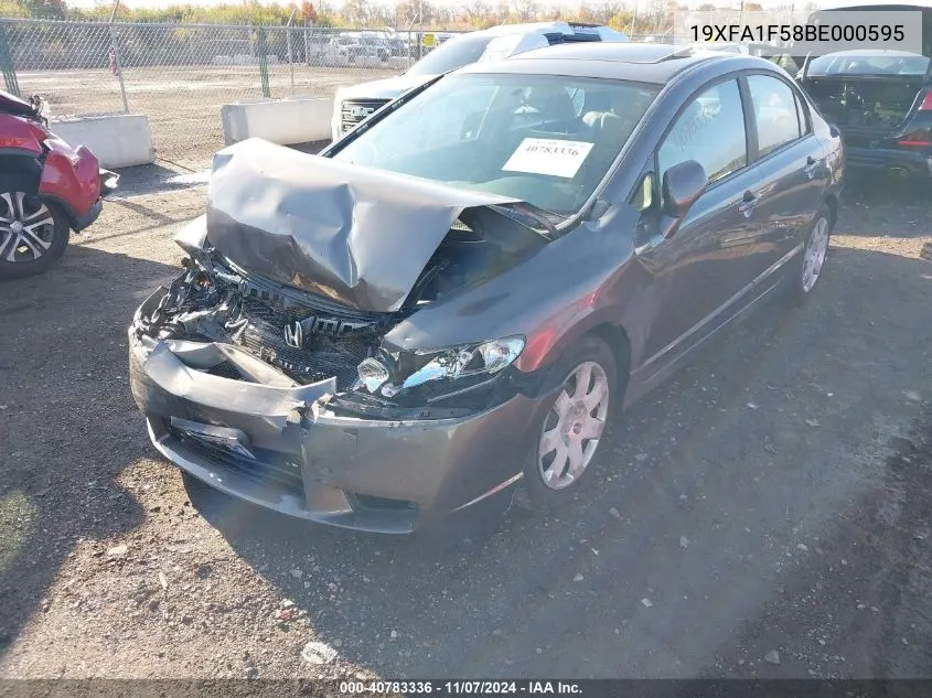 2011 Honda Civic Lx VIN: 19XFA1F58BE000595 Lot: 40783336