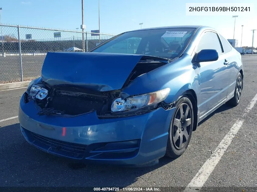 2011 Honda Civic Lx VIN: 2HGFG1B69BH501241 Lot: 40794725