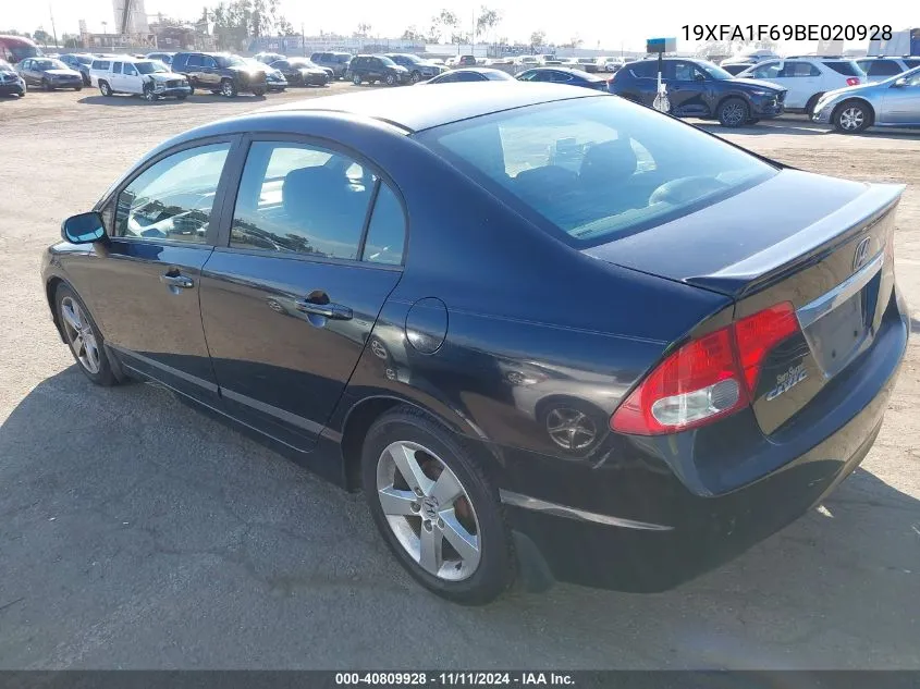 2011 Honda Civic Lx-S VIN: 19XFA1F69BE020928 Lot: 40809928