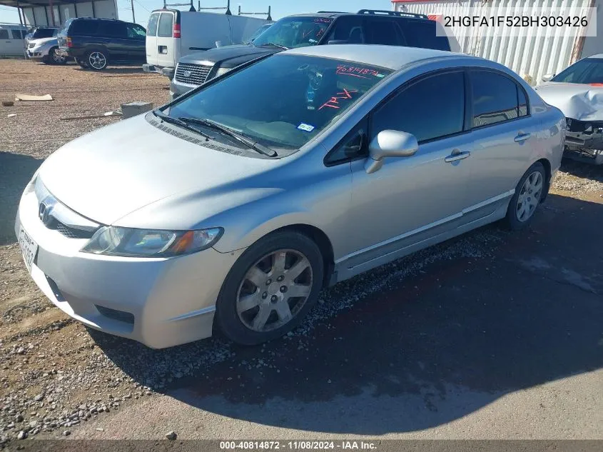 2011 Honda Civic Lx VIN: 2HGFA1F52BH303426 Lot: 40814872