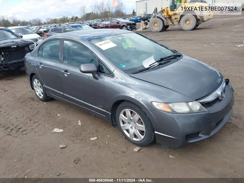 2011 Honda Civic Lx VIN: 19XFA1E57BE007524 Lot: 40830048