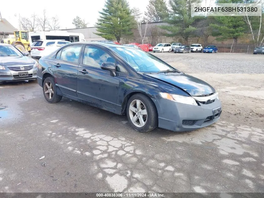 2011 Honda Civic Lx-S VIN: 2HGFA1F63BH531380 Lot: 40838306