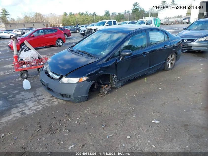 2011 Honda Civic Lx-S VIN: 2HGFA1F63BH531380 Lot: 40838306