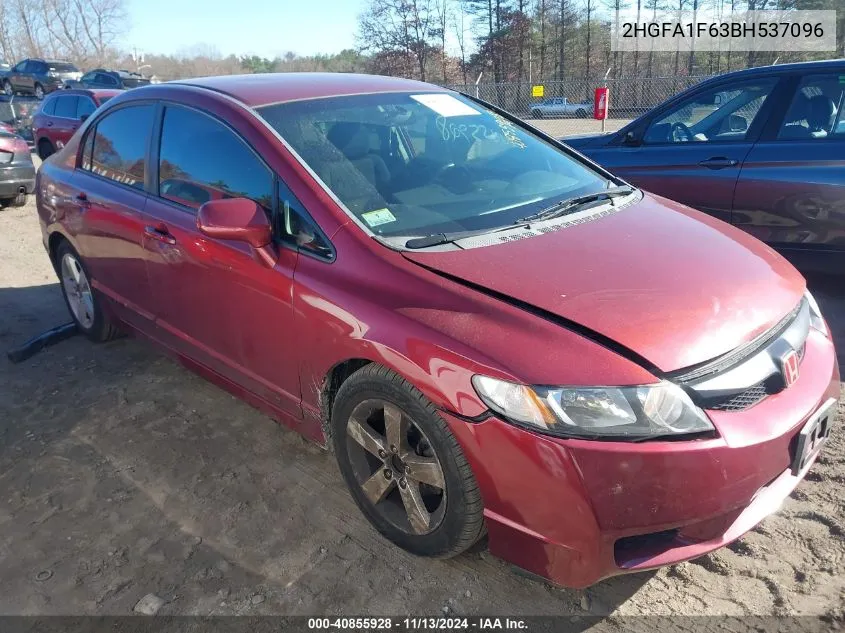 2011 Honda Civic Lx-S VIN: 2HGFA1F63BH537096 Lot: 40855928