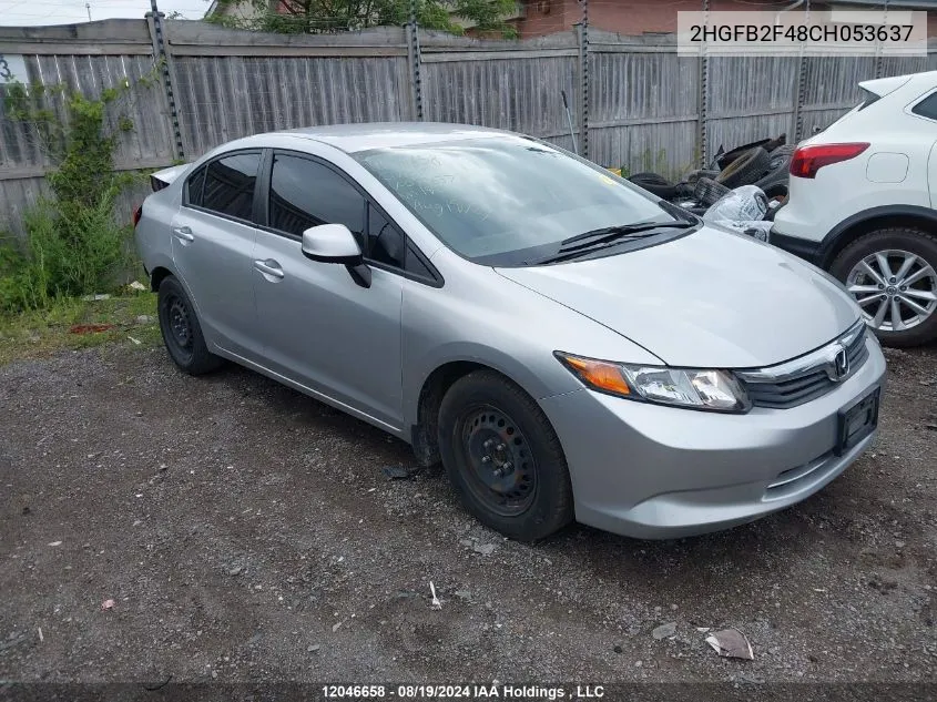 2012 Honda Civic Sdn VIN: 2HGFB2F48CH053637 Lot: 12046658