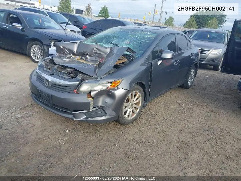 2012 Honda Civic VIN: 2HGFB2F95CH002141 Lot: 12055993