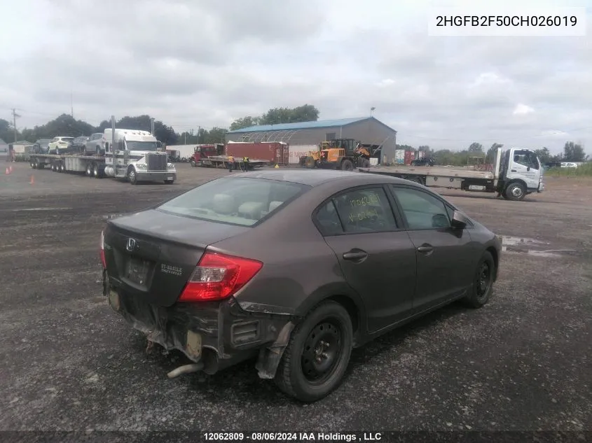 2HGFB2F50CH026019 2012 Honda Civic Lx