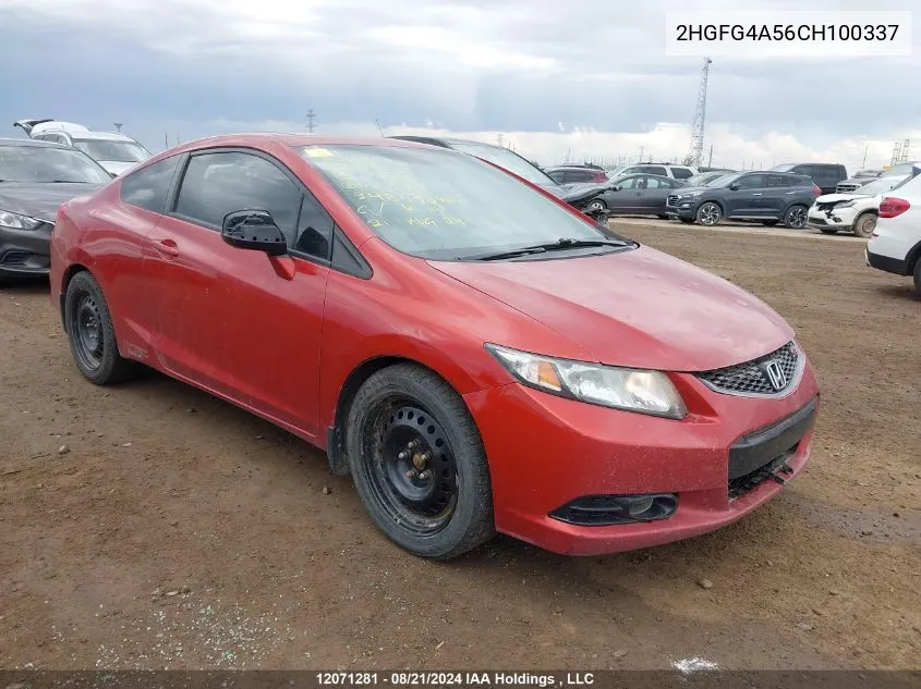 2HGFG4A56CH100337 2012 Honda Civic Si Si