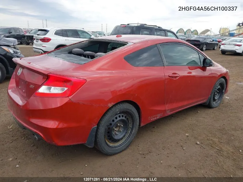 2HGFG4A56CH100337 2012 Honda Civic Si Si