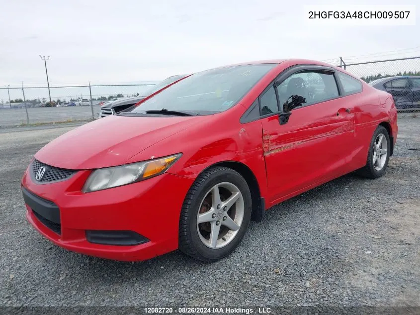 2012 Honda Civic Cpe VIN: 2HGFG3A48CH009507 Lot: 12082720