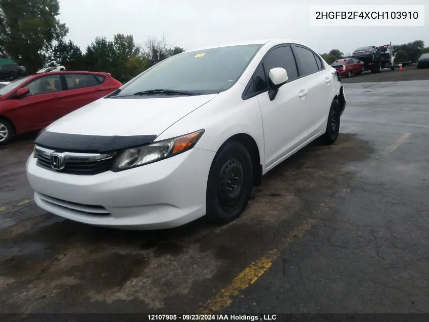 2HGFB2F4XCH103910 2012 Honda Civic