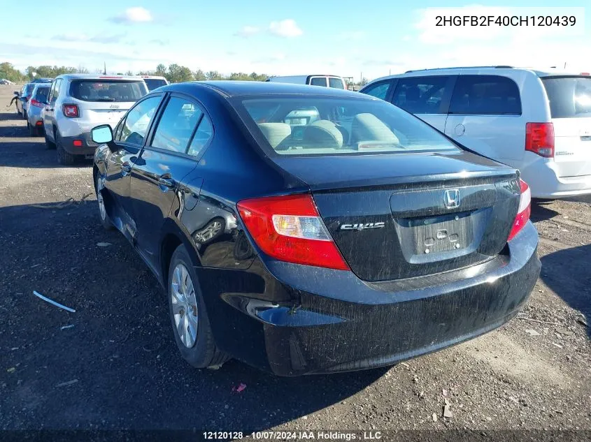 2HGFB2F40CH120439 2012 Honda Civic