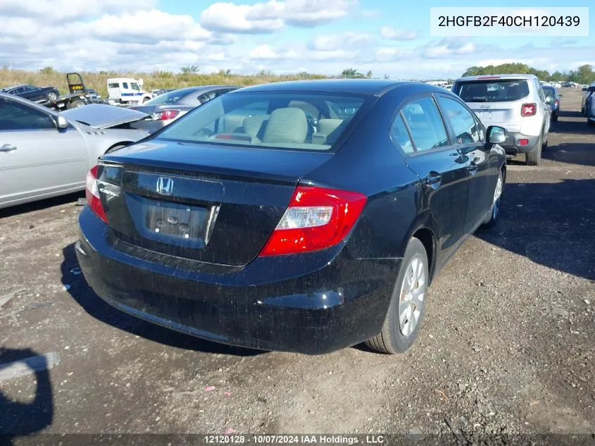 2HGFB2F40CH120439 2012 Honda Civic