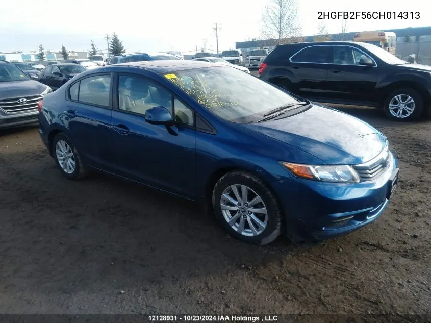 2012 Honda Civic Sdn VIN: 2HGFB2F56CH014313 Lot: 12128931