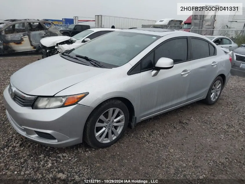 2012 Honda Civic Sdn VIN: 2HGFB2F50CH041331 Lot: 12132791