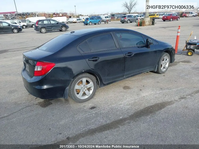 2HGFB2F97CH006336 2012 Honda Civic Ex-L