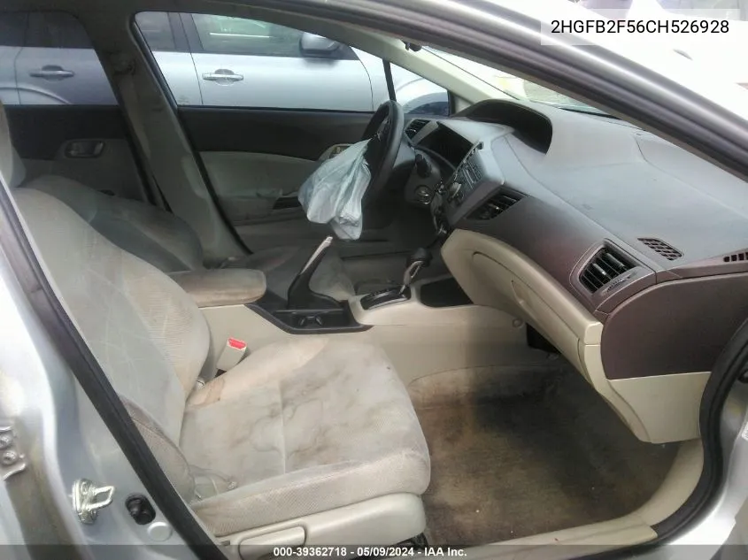 2HGFB2F56CH526928 2012 Honda Civic Lx