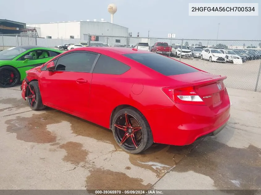 2HGFG4A56CH700534 2012 Honda Civic Si