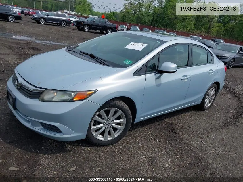 2012 Honda Civic Ex VIN: 19XFB2F81CE324213 Lot: 39366110