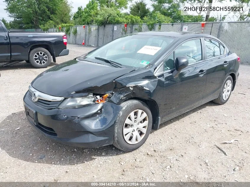 2HGFB2F58CH559221 2012 Honda Civic Lx