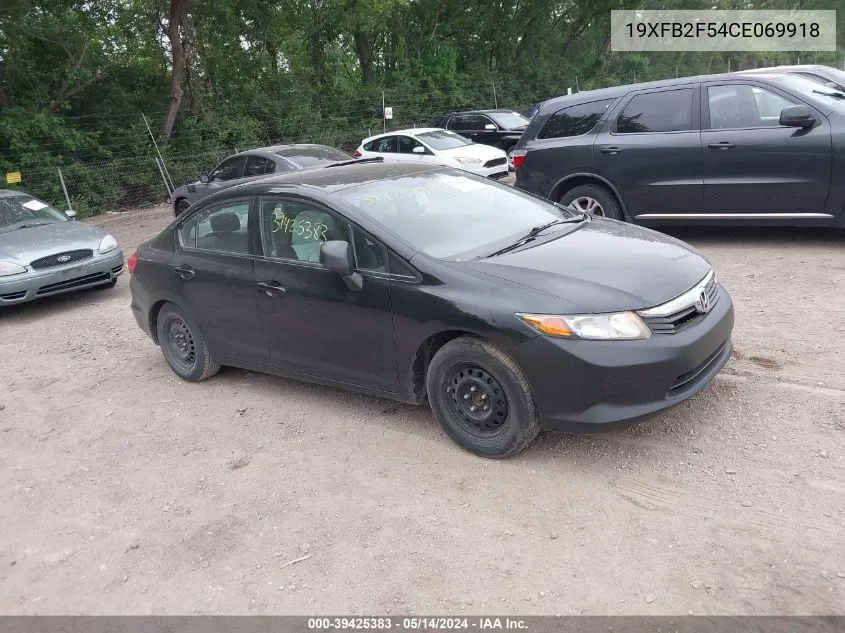 19XFB2F54CE069918 2012 Honda Civic Lx