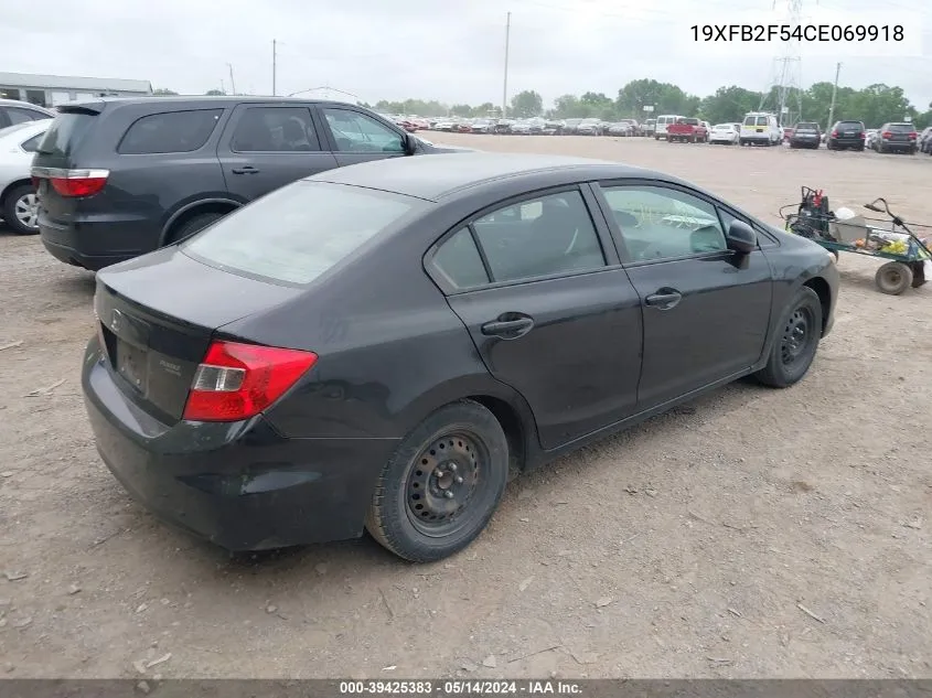 19XFB2F54CE069918 2012 Honda Civic Lx