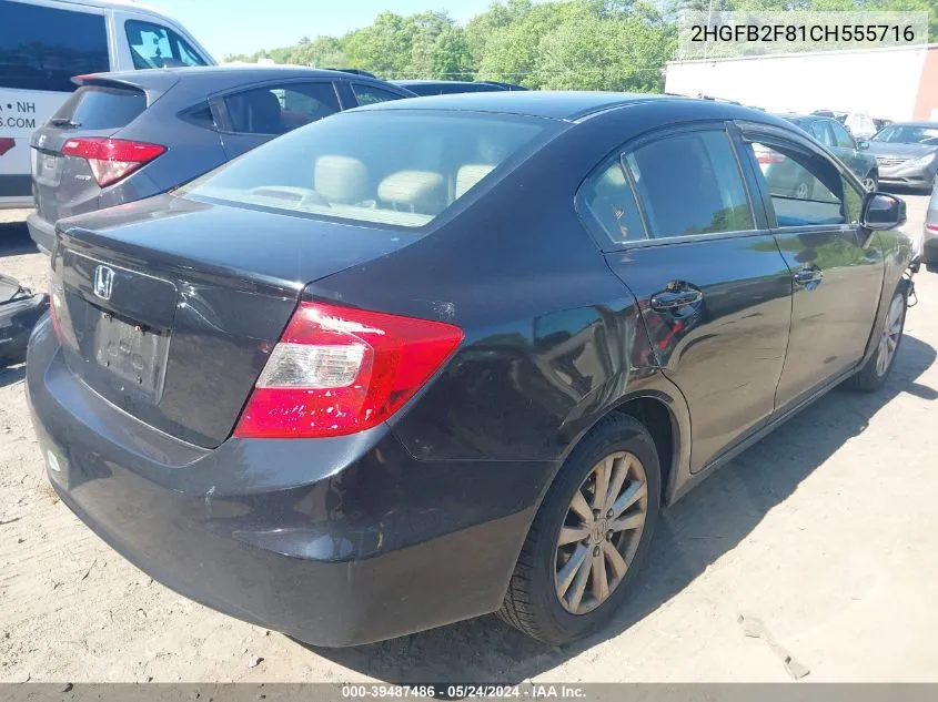 2HGFB2F81CH555716 2012 Honda Civic Ex