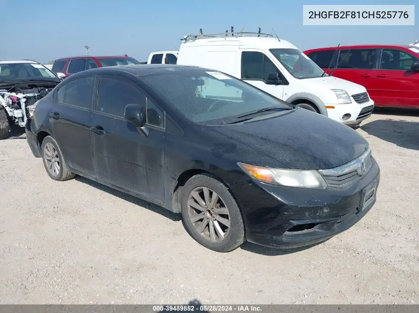 2012 Honda Civic Ex VIN: 2HGFB2F81CH525776 Lot: 39489852