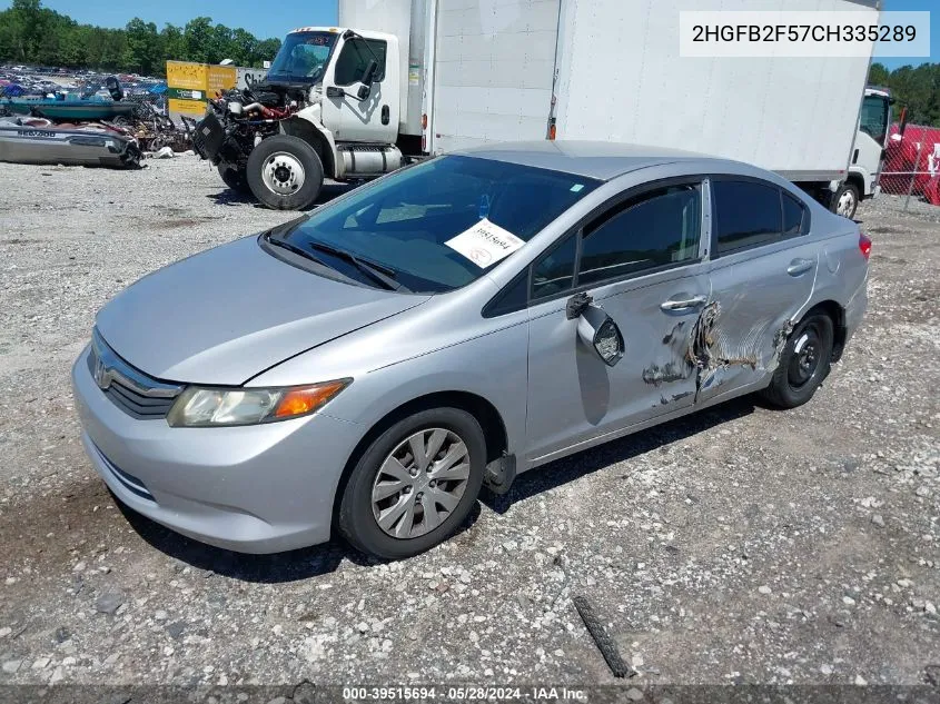 2HGFB2F57CH335289 2012 Honda Civic Lx