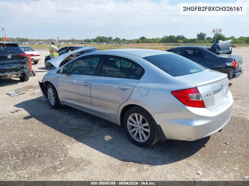 2012 Honda Civic Ex VIN: 2HGFB2F8XCH326161 Lot: 39587388