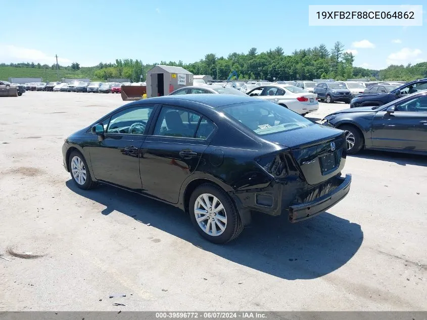 2012 Honda Civic Ex VIN: 19XFB2F88CE064862 Lot: 39596772