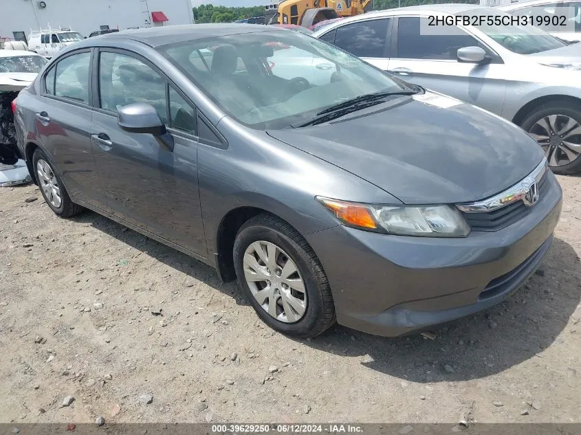 2HGFB2F55CH319902 2012 Honda Civic Lx