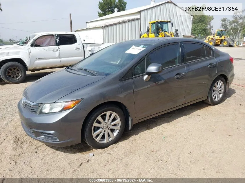 19XFB2F98CE317364 2012 Honda Civic Ex-L