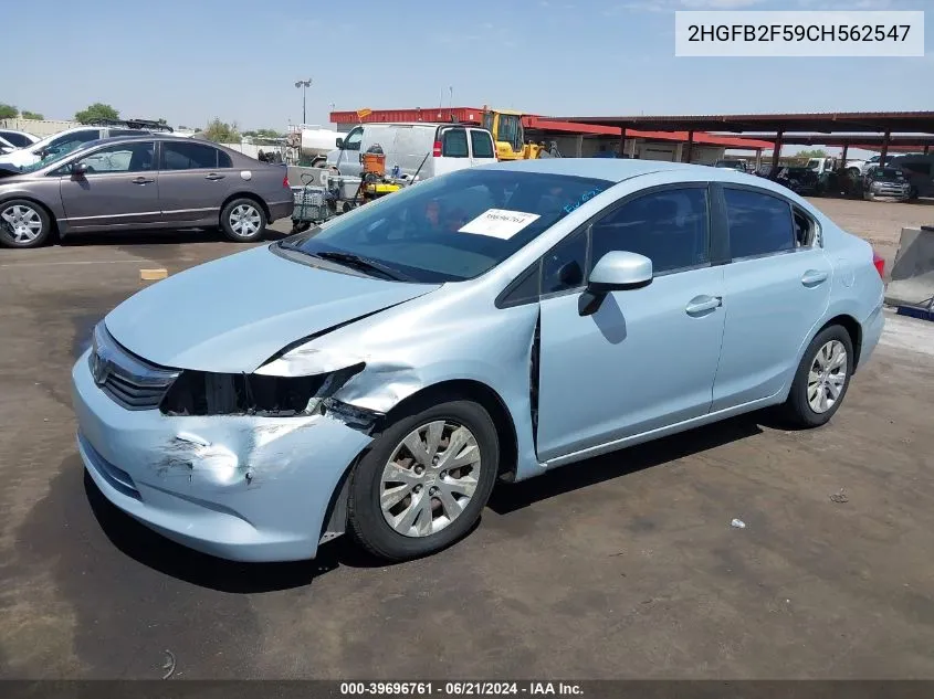 2HGFB2F59CH562547 2012 Honda Civic Lx