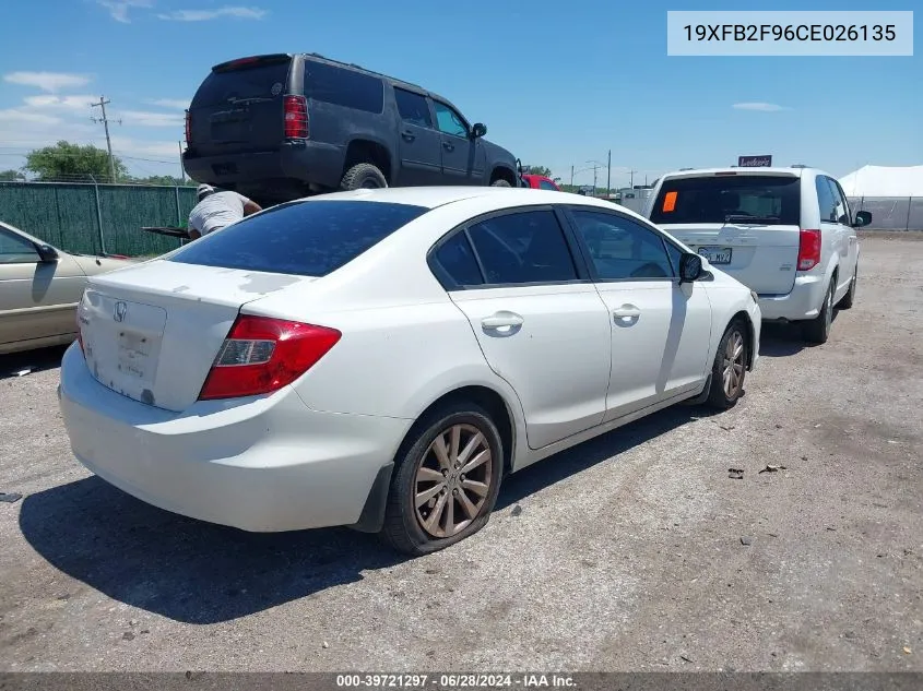 19XFB2F96CE026135 2012 Honda Civic Ex-L