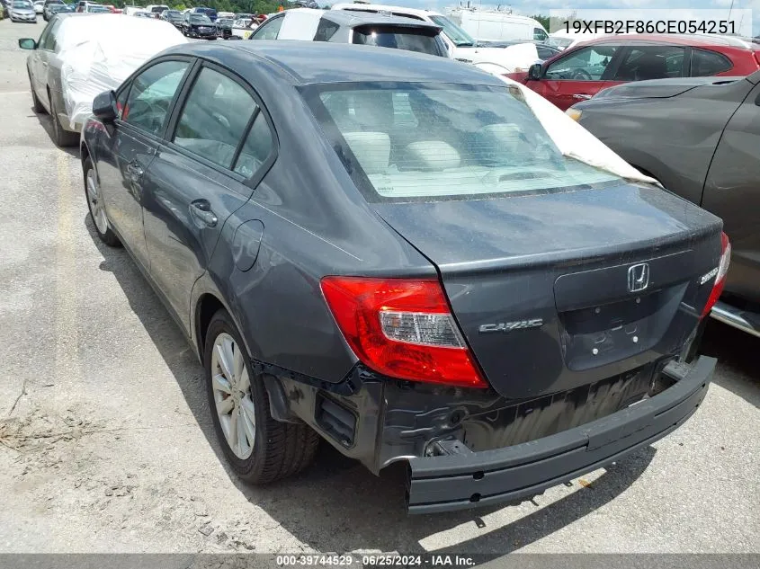 19XFB2F86CE054251 2012 Honda Civic Ex