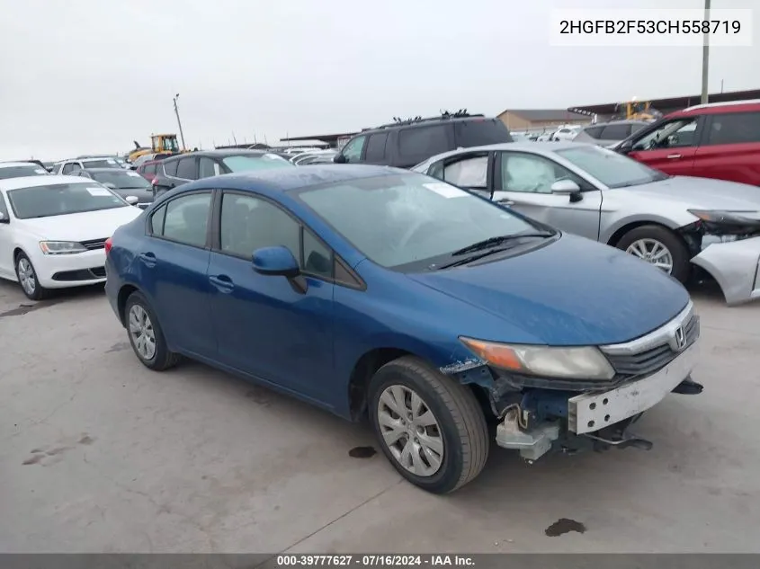 2HGFB2F53CH558719 2012 Honda Civic Lx