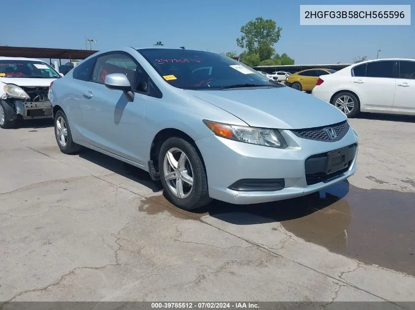 2012 Honda Civic Lx VIN: 2HGFG3B58CH565596 Lot: 39785512