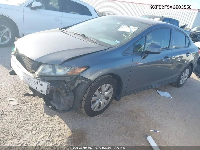 19XFB2F5XCE035501 2012 Honda Civic Lx