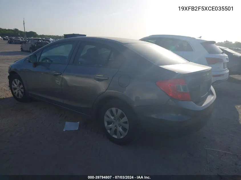 19XFB2F5XCE035501 2012 Honda Civic Lx