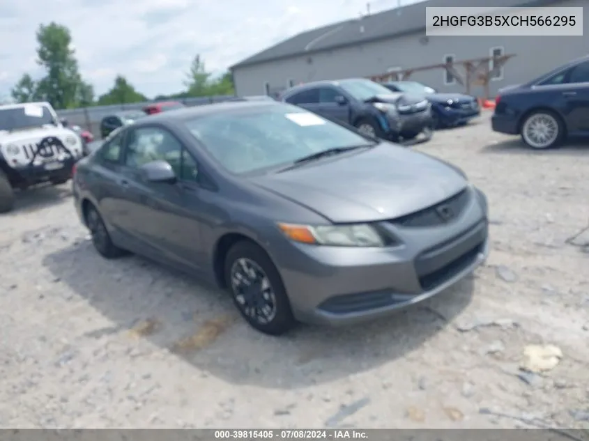 2012 Honda Civic Lx VIN: 2HGFG3B5XCH566295 Lot: 39815405