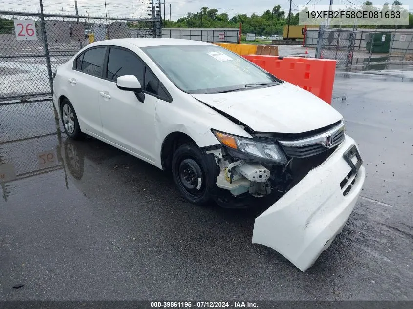 19XFB2F58CE081683 2012 Honda Civic Lx