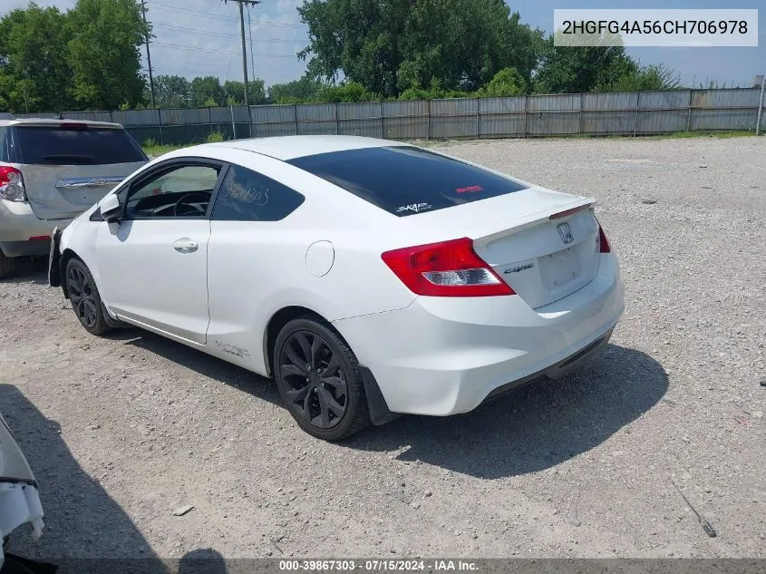 2HGFG4A56CH706978 2012 Honda Civic Si