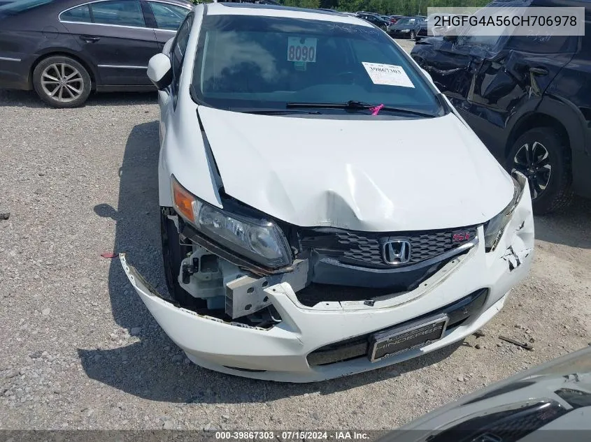 2HGFG4A56CH706978 2012 Honda Civic Si