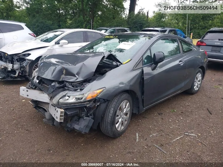 2HGFG3B56CH509494 2012 Honda Civic Lx