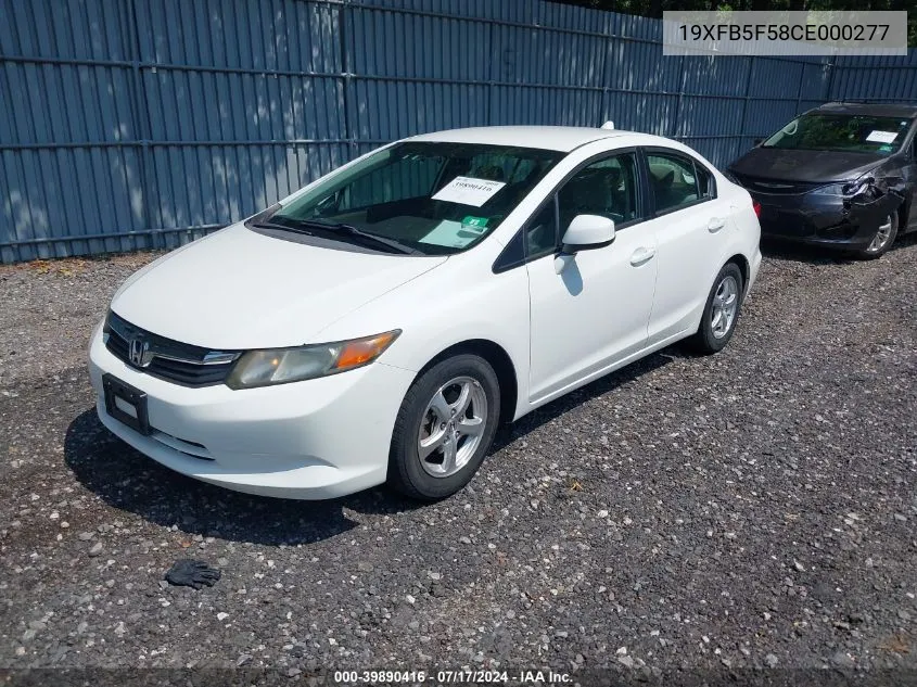 19XFB5F58CE000277 2012 Honda Civic Natural Gas