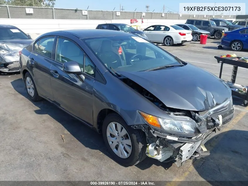 2012 Honda Civic Lx VIN: 19XFB2F5XCE307173 Lot: 39926190