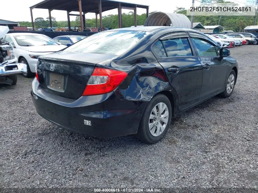 2HGFB2F51CH524861 2012 Honda Civic Lx